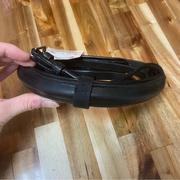 English Pony Bridal Noseband Truly Canadian leather Black - Picture 3 of 8